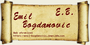 Emil Bogdanović vizit kartica